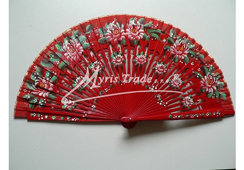 luxusní vějíř - červený