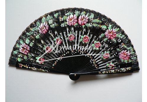 luxusní vějíř - černý