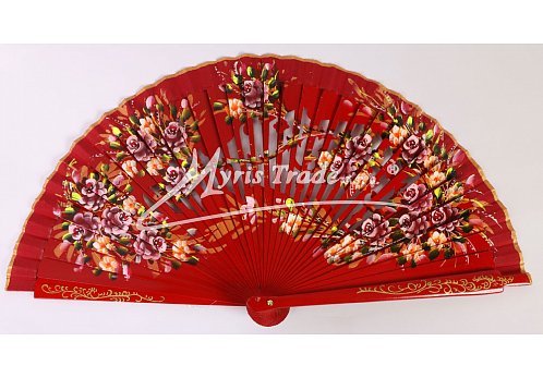 luxusní vějíř - červený
