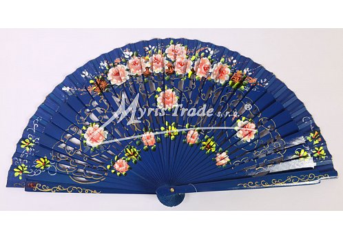 luxusní vějíř - tmavě modrý