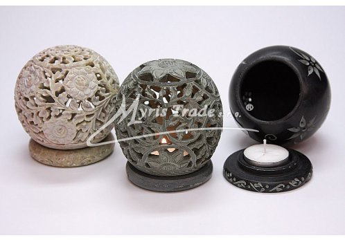 střední barevný svícen  - 9 cm