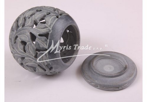 šedý svícen - 9 cm