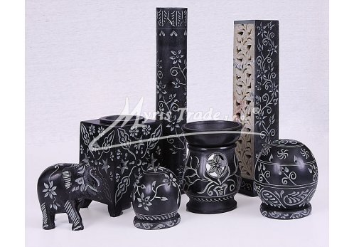 stojan na vonné tyčinky, černý - 28 cm