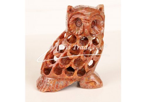 sova vyřezávaná - 8 cm