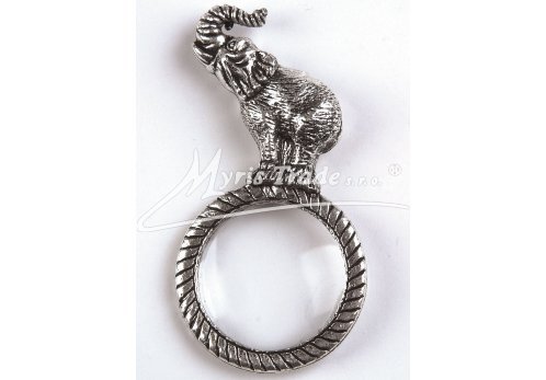 malá lupa - slon, postříbřená