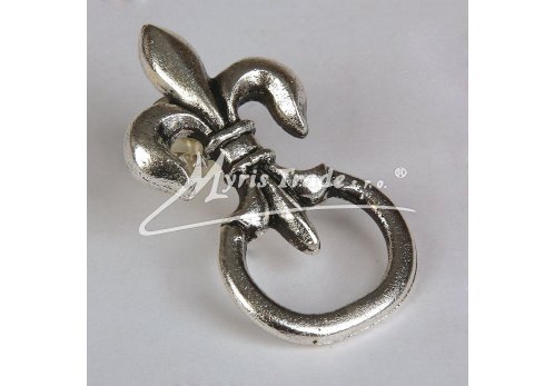 postříbřená brož - závěs na brýle