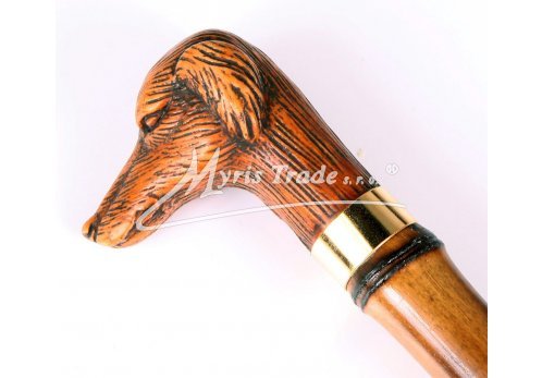 bambusová hůl - s hlavou psa