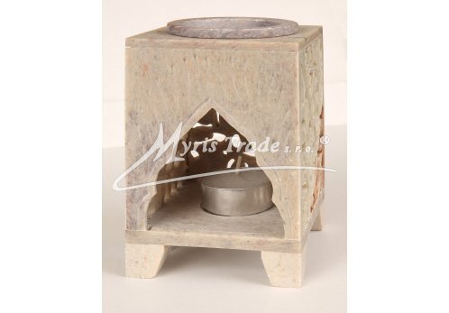 čtvercová barevná aromalampa - 12,5 cm