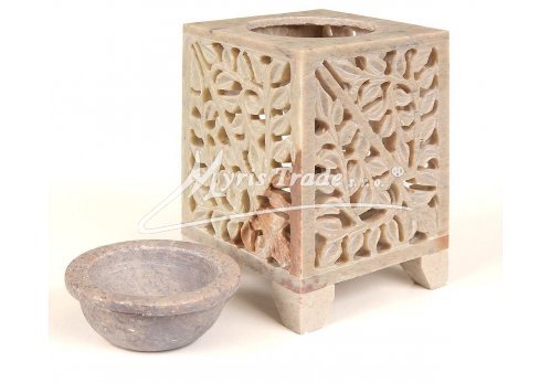 čtvercová barevná aromalampa - 12,5 cm