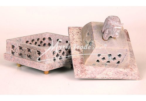 stojánek/dóza na františky se slonem - čtverec