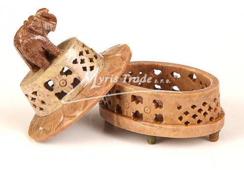 stojánek/dóza na františky se slonem - ovál