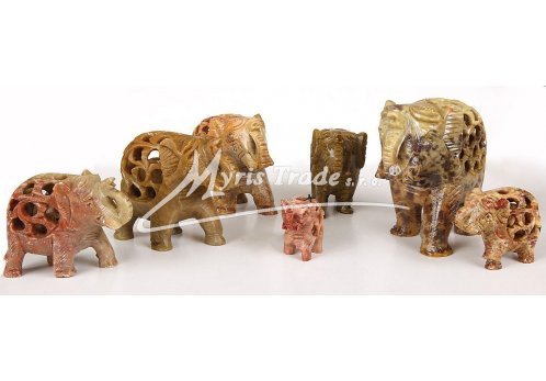 slon vyřezávaný, leštěný - 6,5 cm