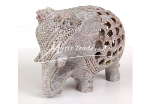 slon vyřezávaný, přírodní - 11 cm