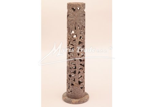 stojan na vonné tyčinky barvy šedé, palma - 28 cm