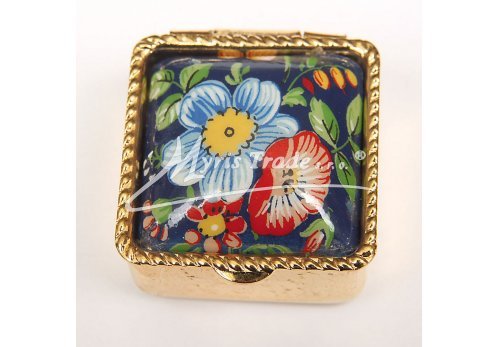 lékovka mini - čtvercová s květinami