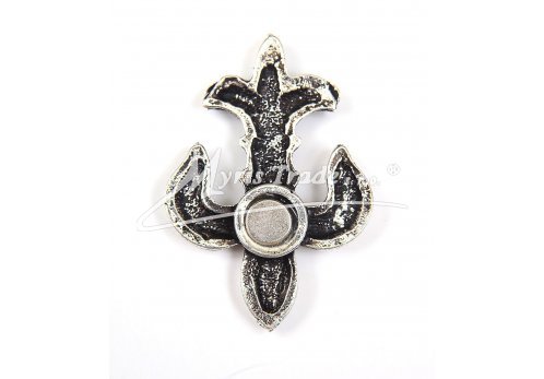 kovový postříbřený magnet - lilie