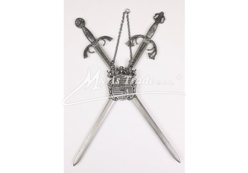 závěs na mečíky - šedý