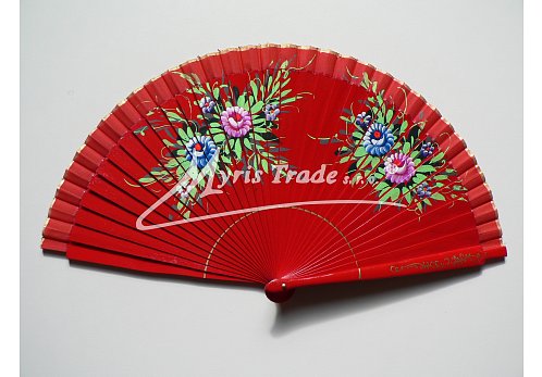 vějíř - oboustranný, červený