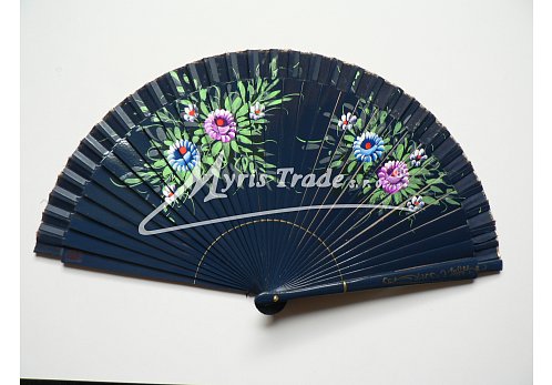 vějíř - oboustranný, tmavě modrý