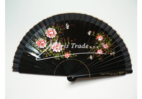 vějíř - oboustranný, černý