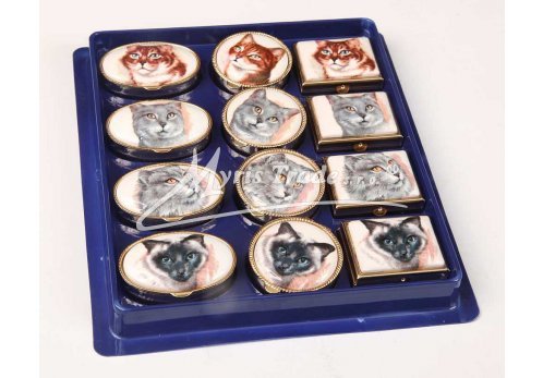 klasická 14 oválná lékovka - hlava kočky