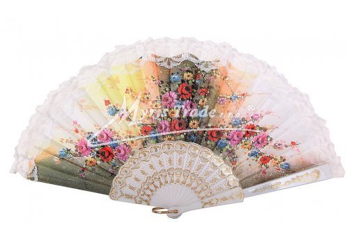 vějíř - klasický, bílý