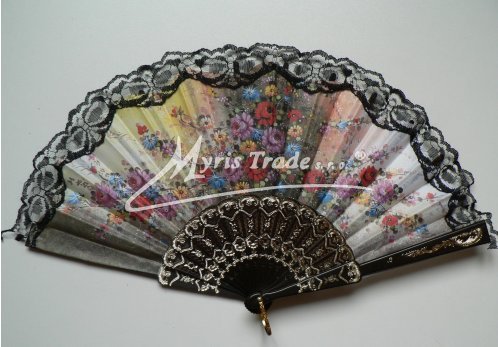 vějíř - klasický, černý