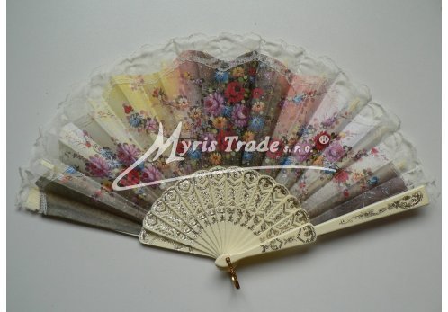 vějíř - klasický, slonová kost