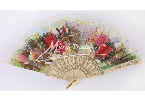 vějíř - klasický, slonová kost