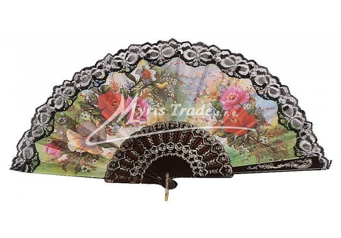 vějíř - klasický, černý