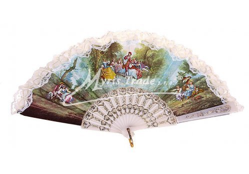 vějíř - klasický, bílý