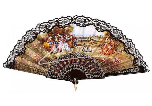 vějíř - klasický, černý