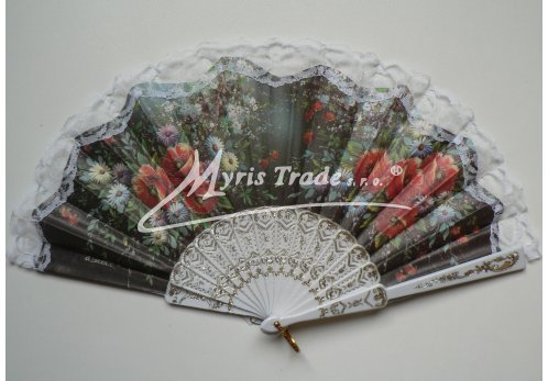 vějíř - klasický, bílý