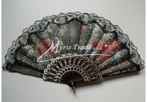 vějíř - klasický, černý