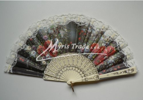 vějíř - klasický, slonová kost