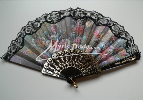 vějíř - klasický, černý