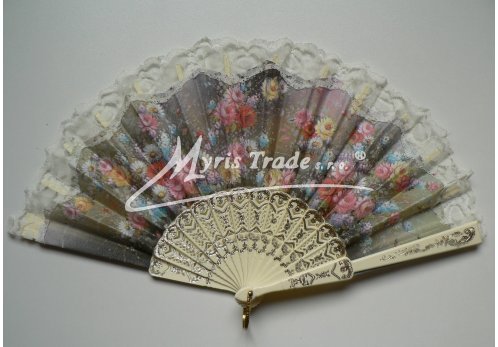 vějíř - klasický, slonová kost