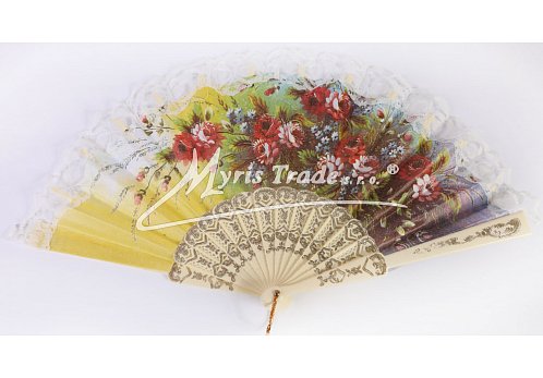 vějíř - klasický, slonová kost