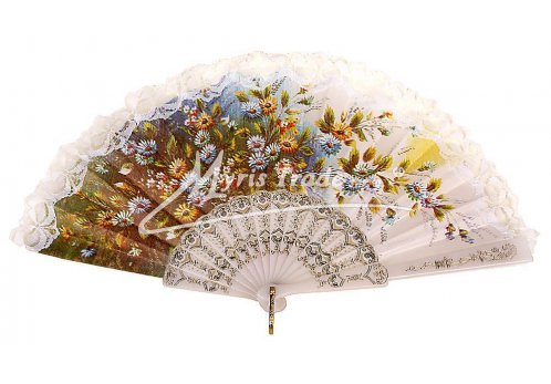 vějíř - klasický, bílý