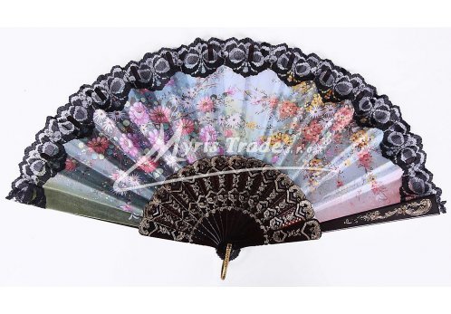vějíř - klasický, černý