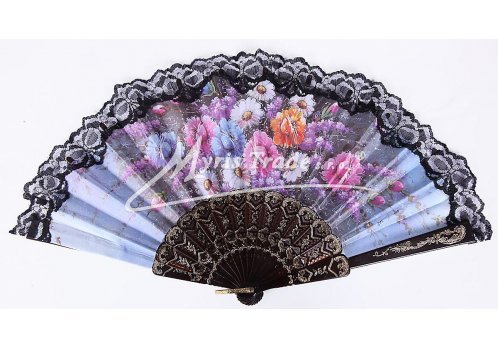 vějíř - klasický, černý