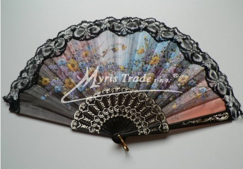 vějíř - klasický, černý