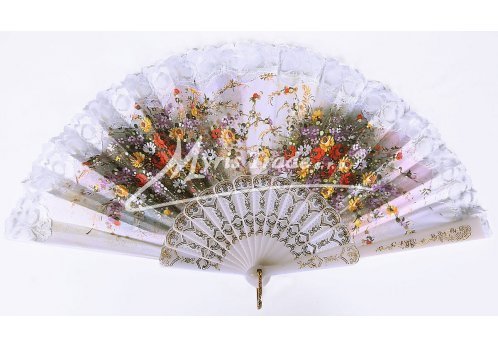 vějíř - klasický, bílý