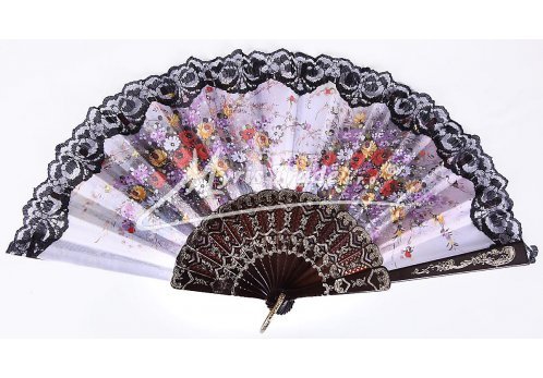 vějíř - klasický, černý