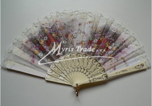 vějíř - klasický, slonová kost