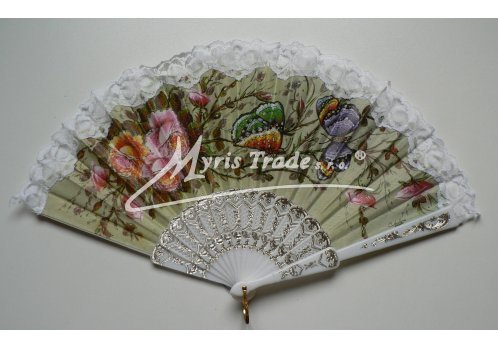 vějíř - klasický, bílý