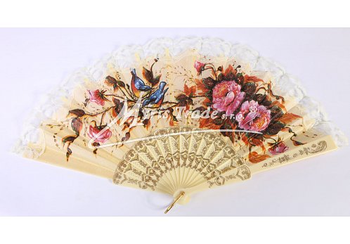 vějíř - klasický, slonová kost