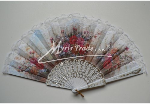 vějíř - klasický, bílý