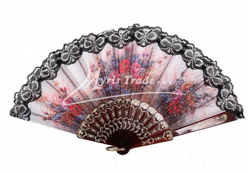 vějíř - klasický, černý