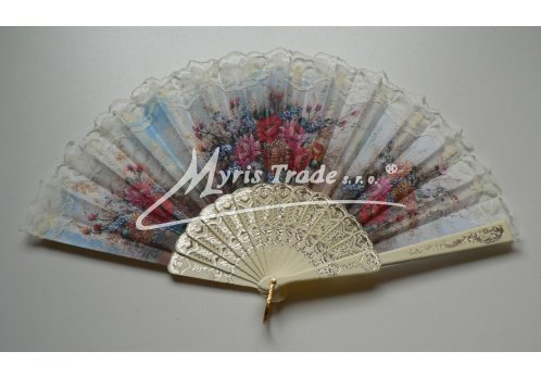 vějíř - klasický, slonová kost